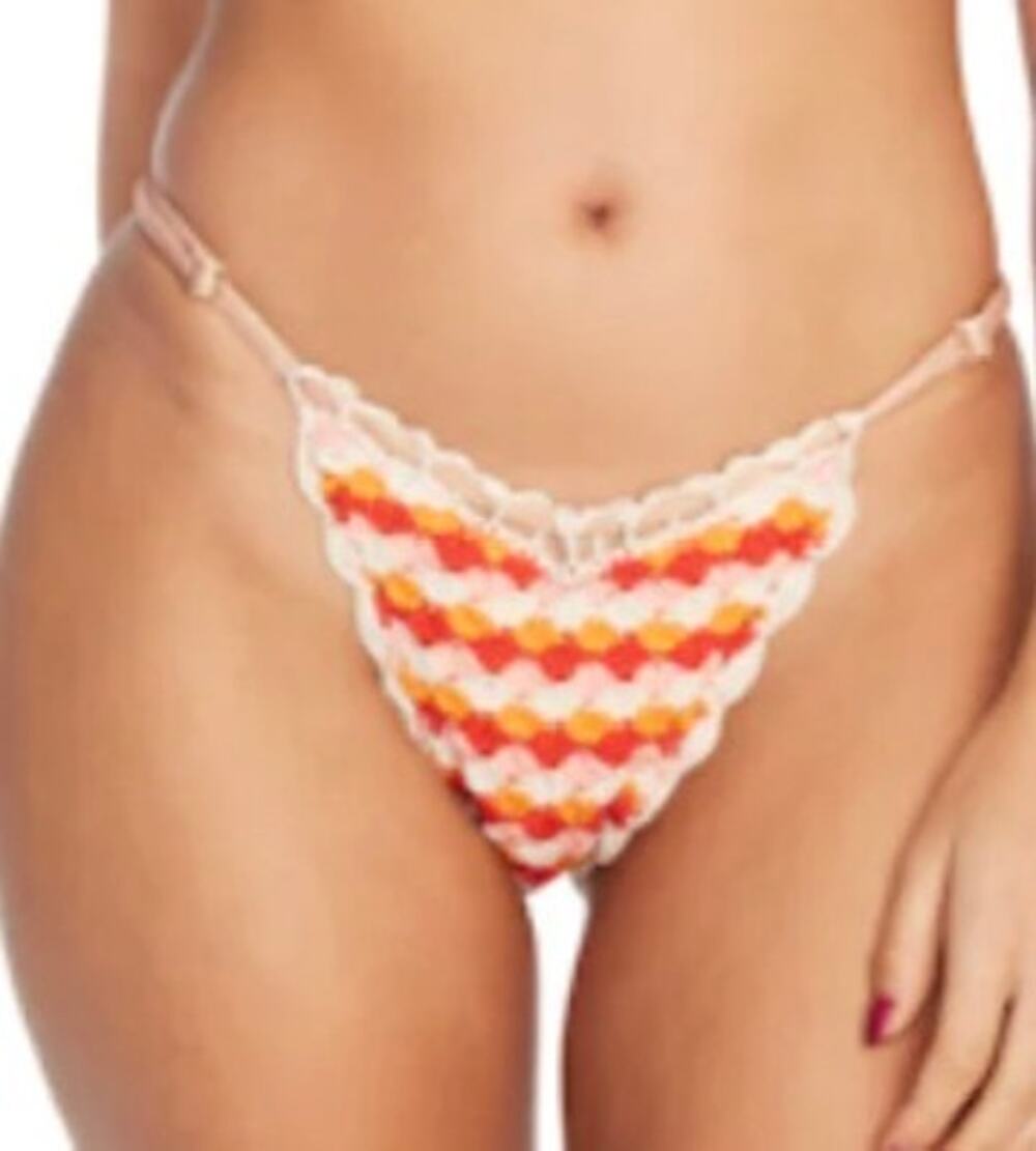 Capittana Melissa Orange Crochet Bikini Bottom M NWT